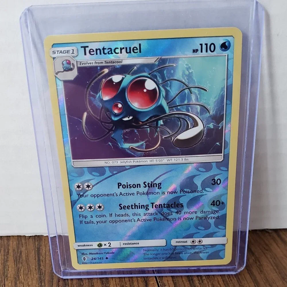 holographic tentacruel card Pokemon Misty's No.073 Holo Old Back 1998 EX Japanese v494 Water Rarity Tentacool & Tentacruel Reverse Holographic